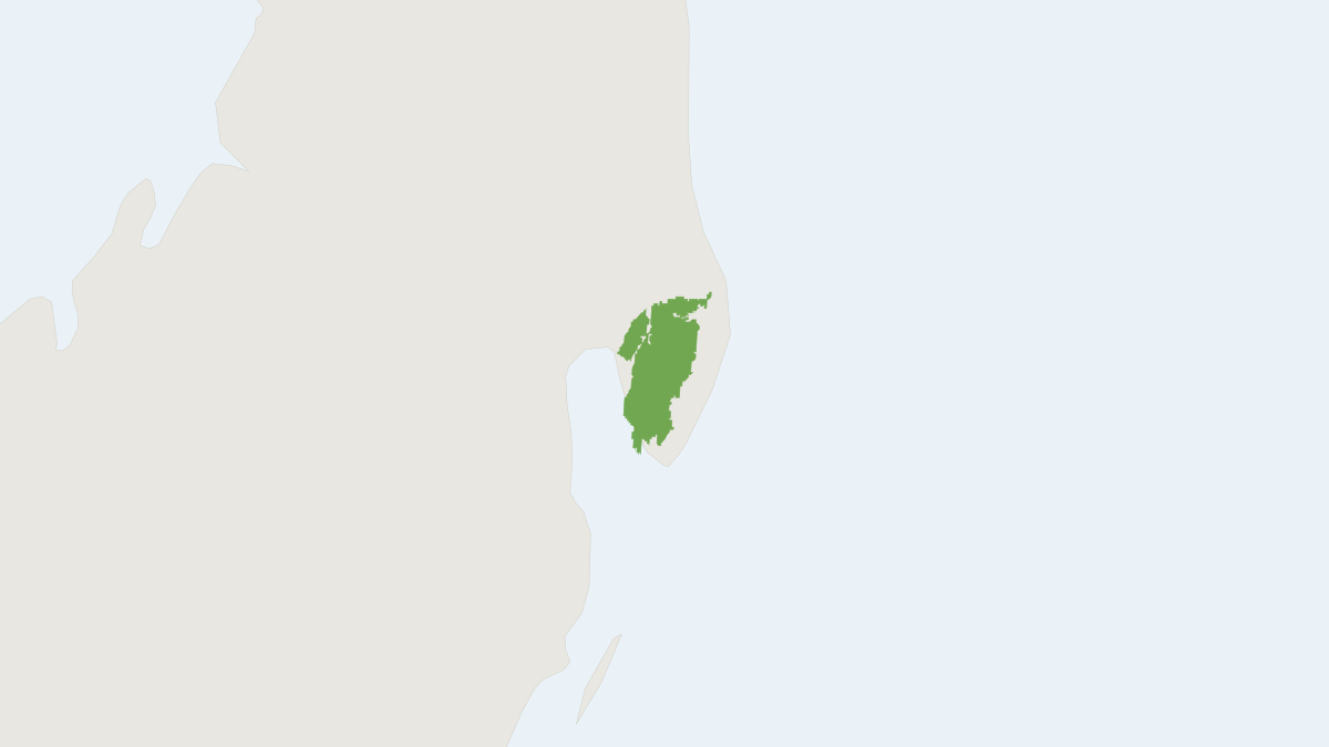 Range map of the Moore's Woolly Lemur (Avahi mooreorum)
