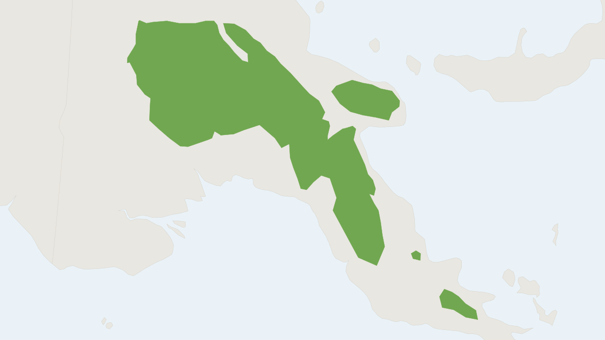 Range map of the Moss-forest Rat (Rattus niobe)