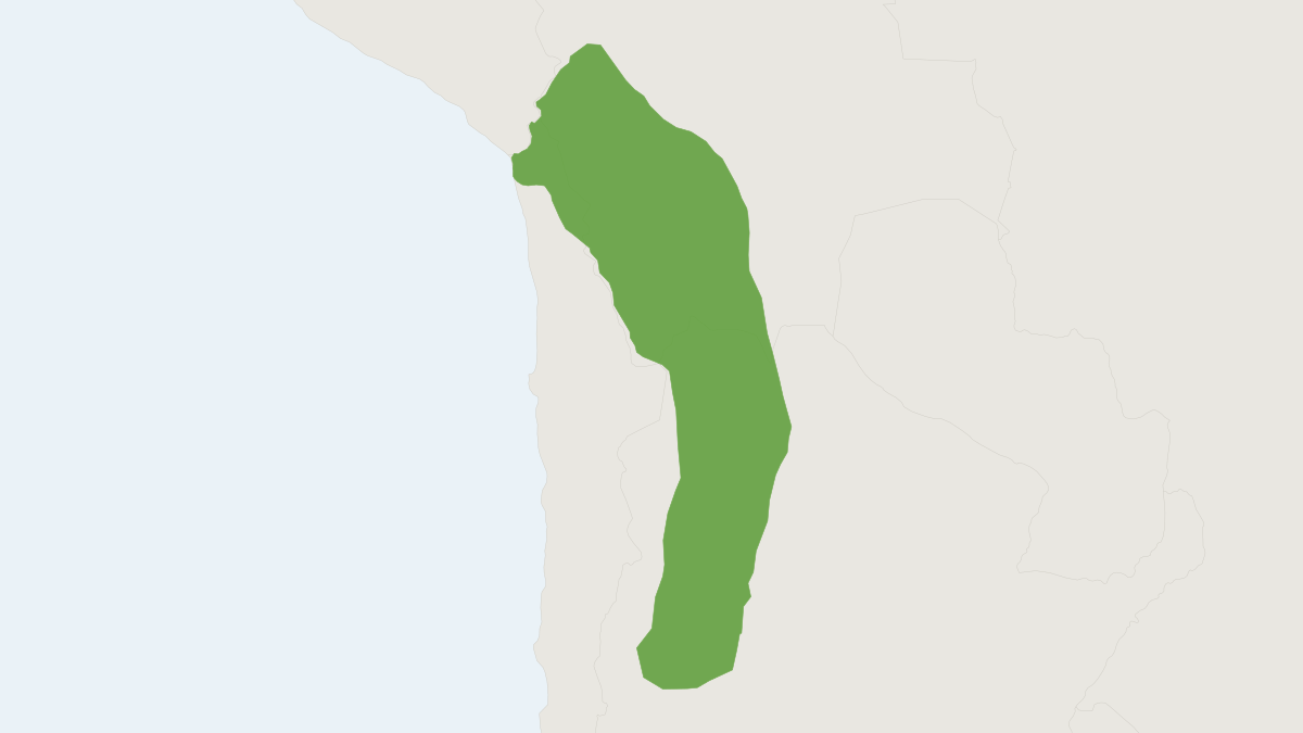 Range map of the Mountain Degu (Octodontomys gliroides)
