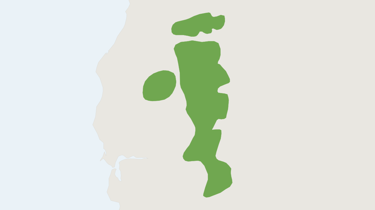 Range map of the Mountain Pocket Gopher (Thomomys monticola)
