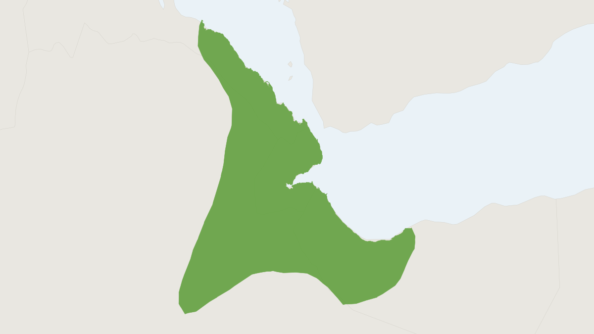 Range map of the Mullah Spiny Mouse (Acomys mullah) covering Djibouti, Ethiopia and Kenya