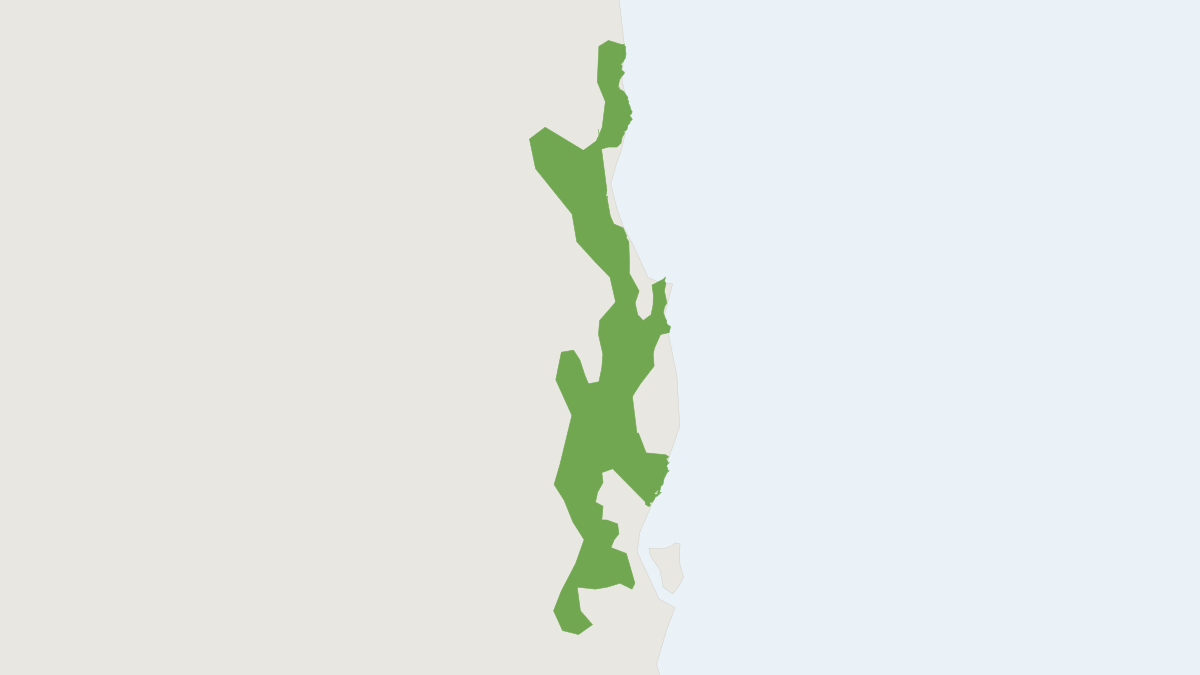 Range map of the Musky Rat Kangaroo (Hypsiprymnodon moschatus)