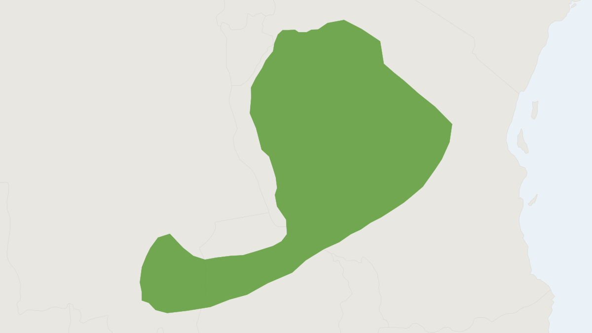 Range map of the Muze Spiny Mouse (Acomys muzei)
