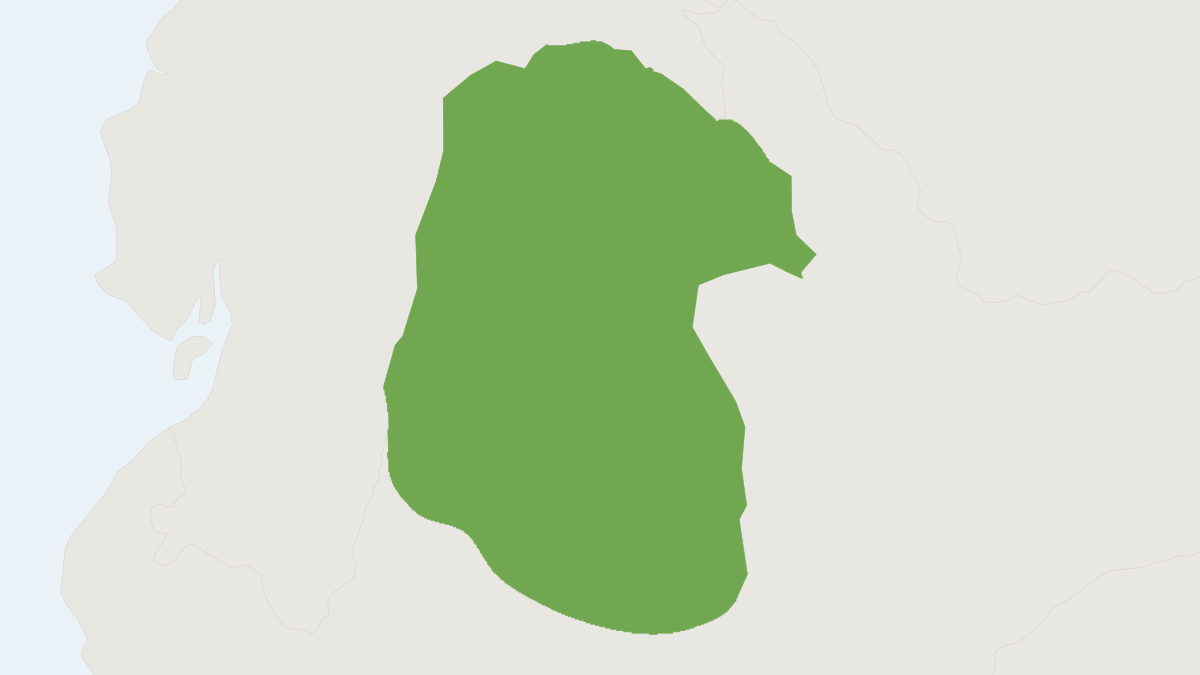 Range map of the Napo Saki (Pithecia napensis)