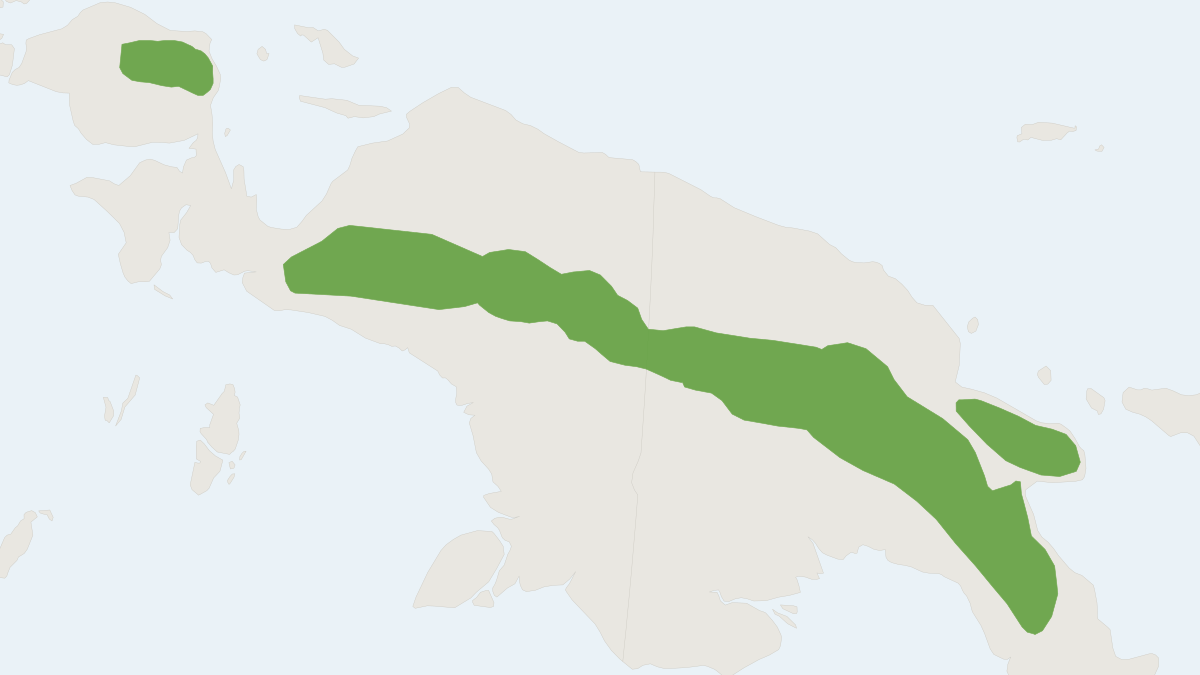 Range map of the Narrow-striped Dasyure (Phascolosorex dorsalis)
