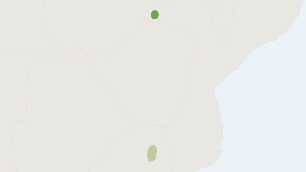 Range map of the Neave's Mouse (Mus neavei)