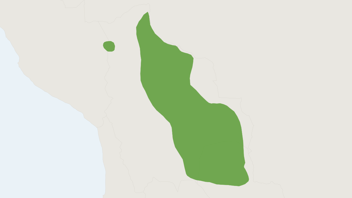 Range map of the Necromys lenguarum (Necromys lenguarum)