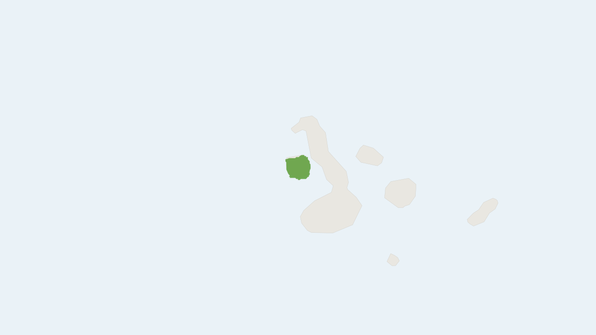 Range map of the Nesoryzomys narboroughi (Nesoryzomys narboroughi)