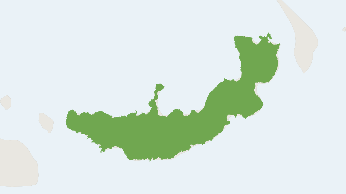 Range map of the New Britain Water Rat (Hydromys neobritannicus)