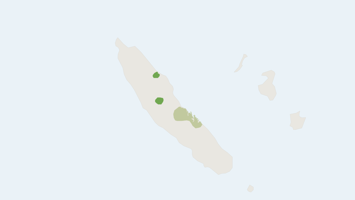 Range map of the New Caledonia Blossom Bat (Notopteris neocaledonicus)