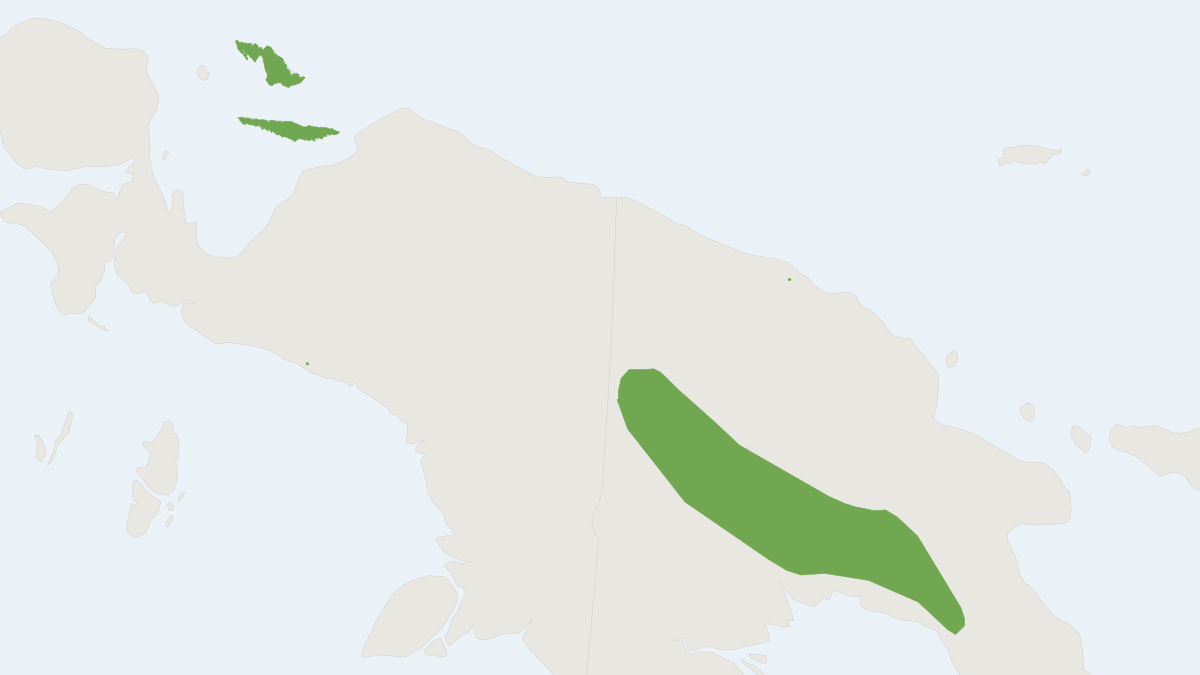 Range map of the New Guinea Sheath-tailed Bat (Emballonura furax)