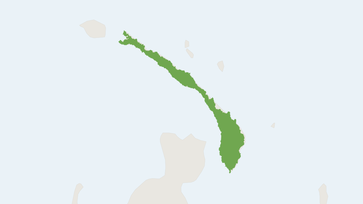 Range map of the New Ireland Masked Flying Fox (Pteropus ennisae)