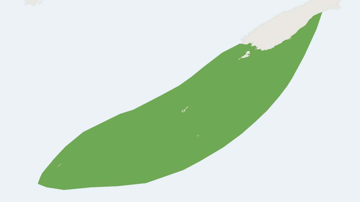 Range map of the New Zealand Sea Lion (Phocarctos hookeri)