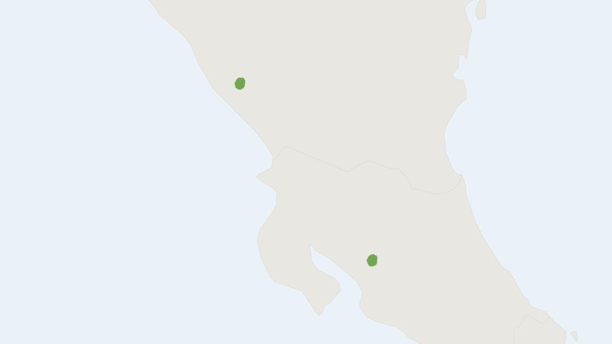 Range map of the Nicaraguan Harvest Mouse (Reithrodontomys paradoxus)