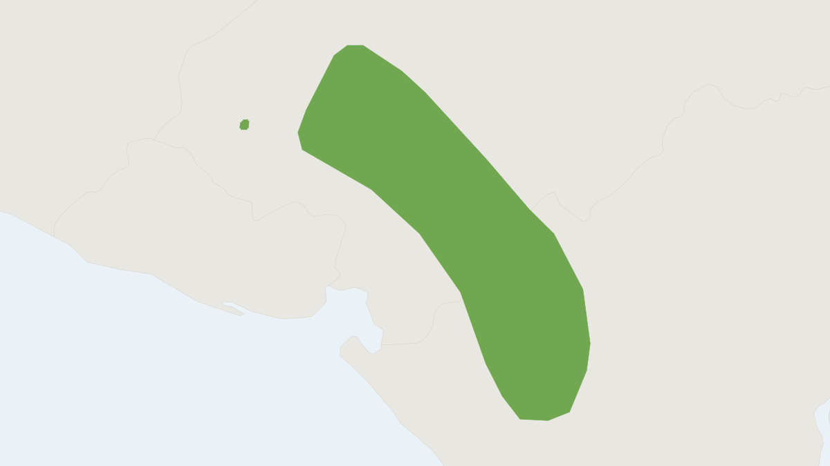 Range map of the Nicaraguan Woodrat (Neotoma chrysomelas)