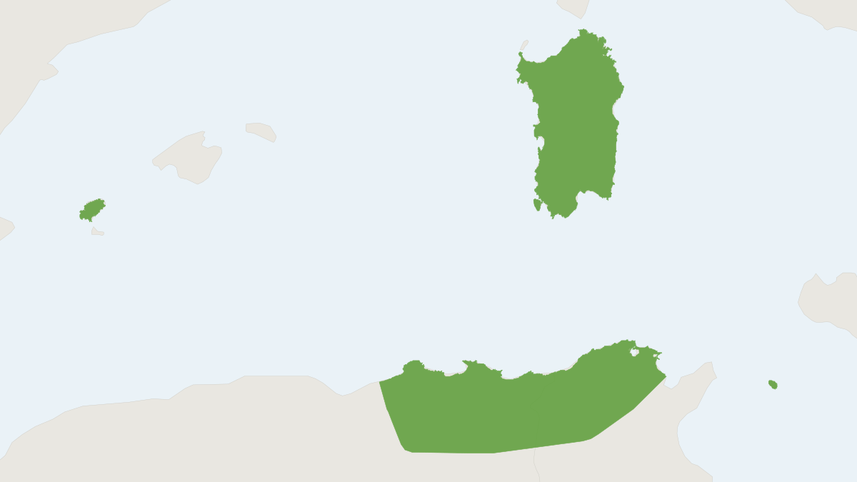 Range map of the North African White-toothed Shrew (Crocidura pachyura)