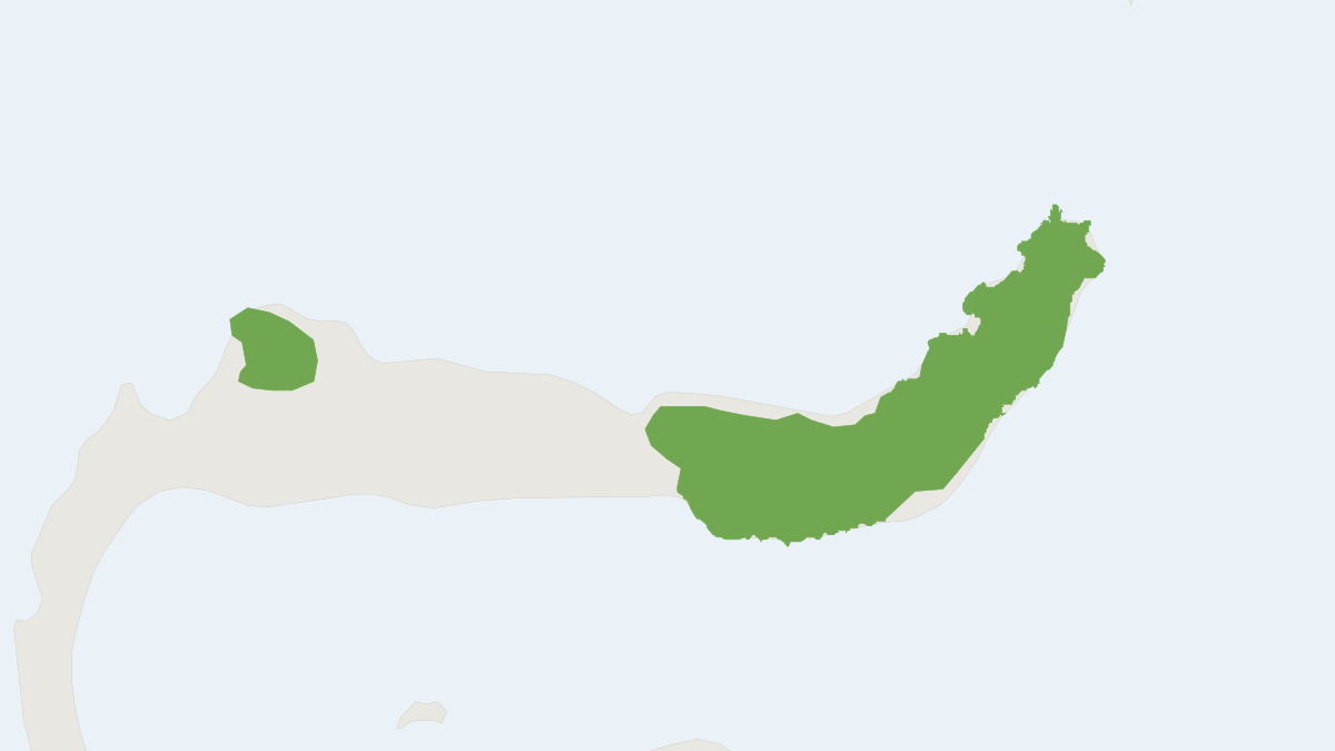 Range map of the Northeastern Peninsula Bunomys (Frateromys fratrorum) covering Indonesia