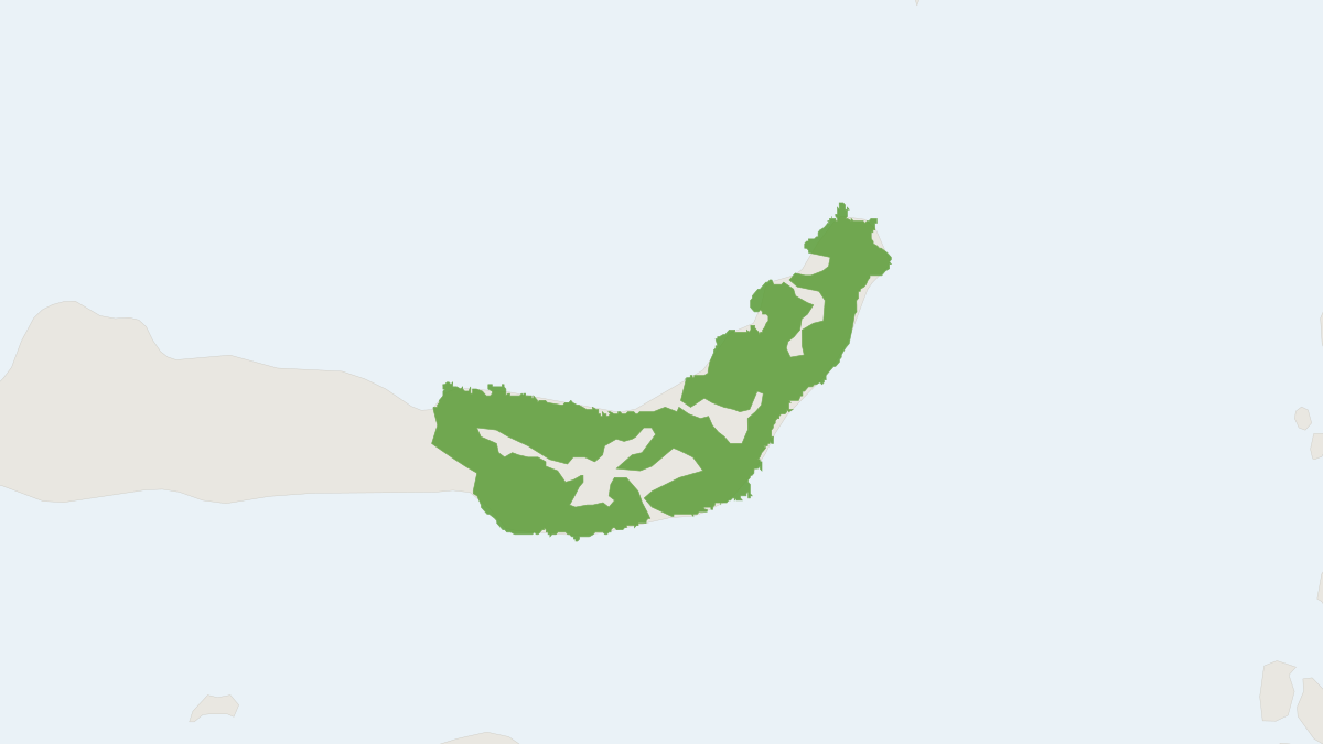 Range map of the Northeastern Xanthurus Rat (Rattus xanthurus)