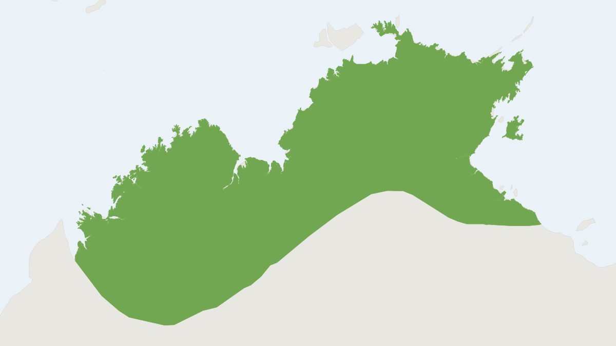 Range map of the Northern Cave Bat (Vespadelus caurinus)