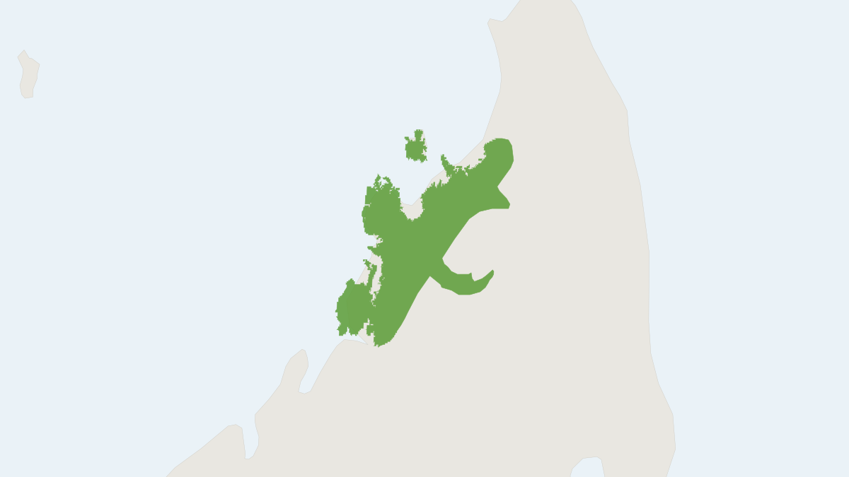 Range map of the Northern Giant Mouse Lemur (Mirza zaza)