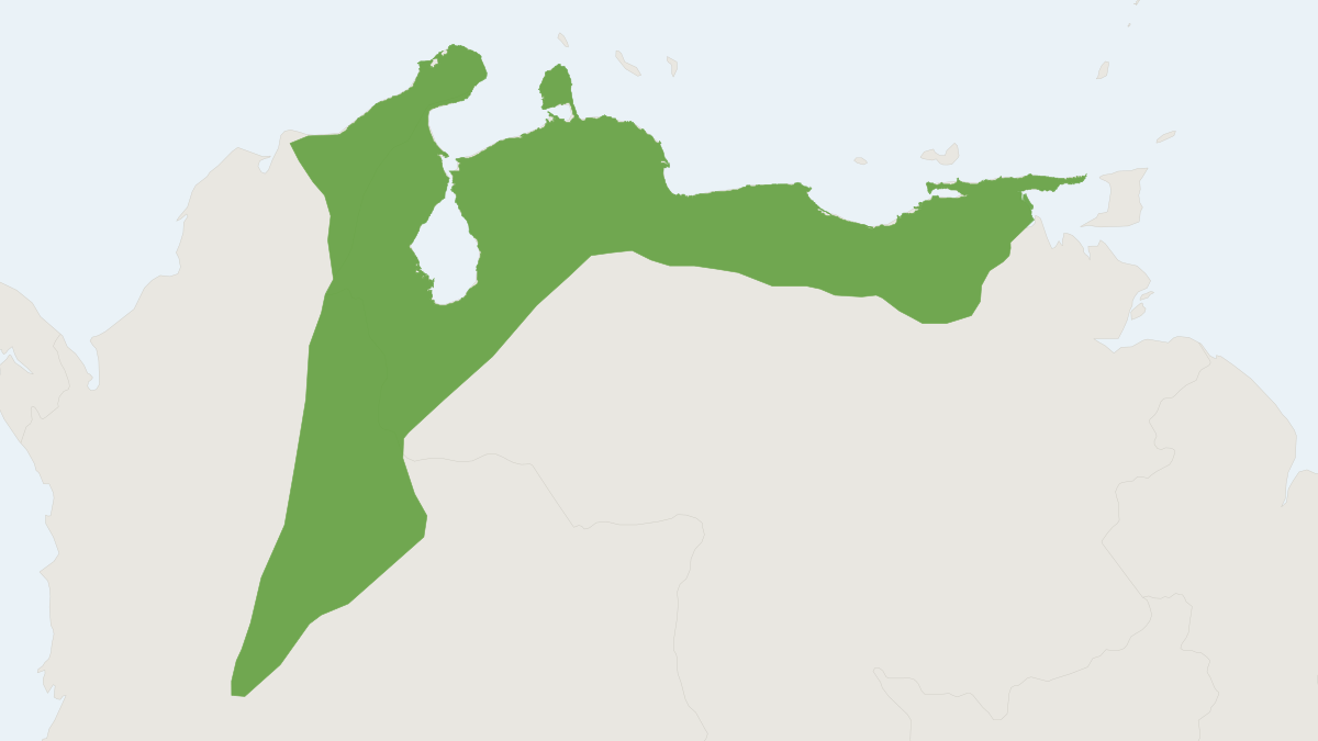 Range map of the Northern Gracile Mouse Opossum (Gracilinanus marica)