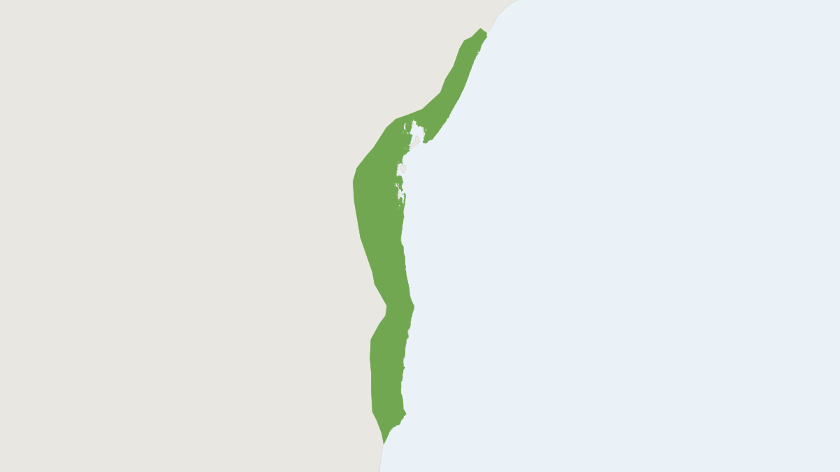 Range map of the Northern Maned Sloth (Bradypus torquatus)