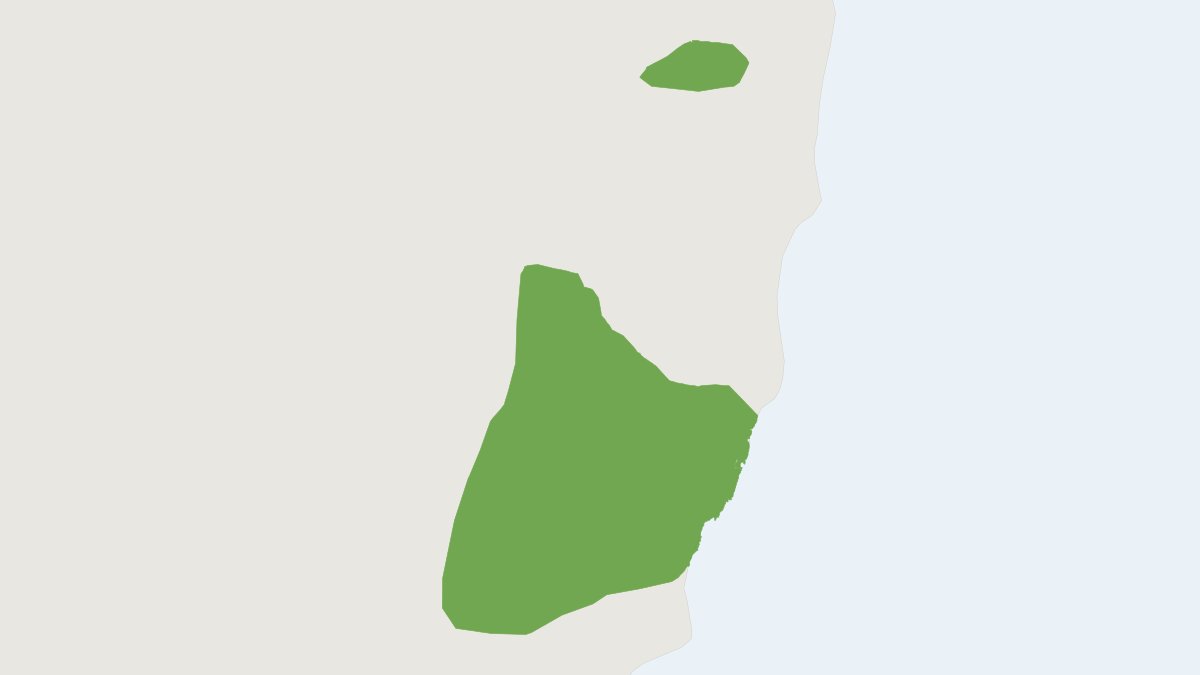 Range map of the Northern Muriqui (Brachyteles hypoxanthus) covering Brazil