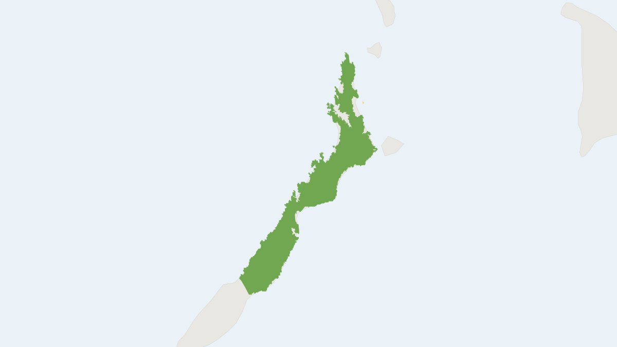 Range map of the Northern Palawan Tree Squirrel (Sundasciurus juvencus)