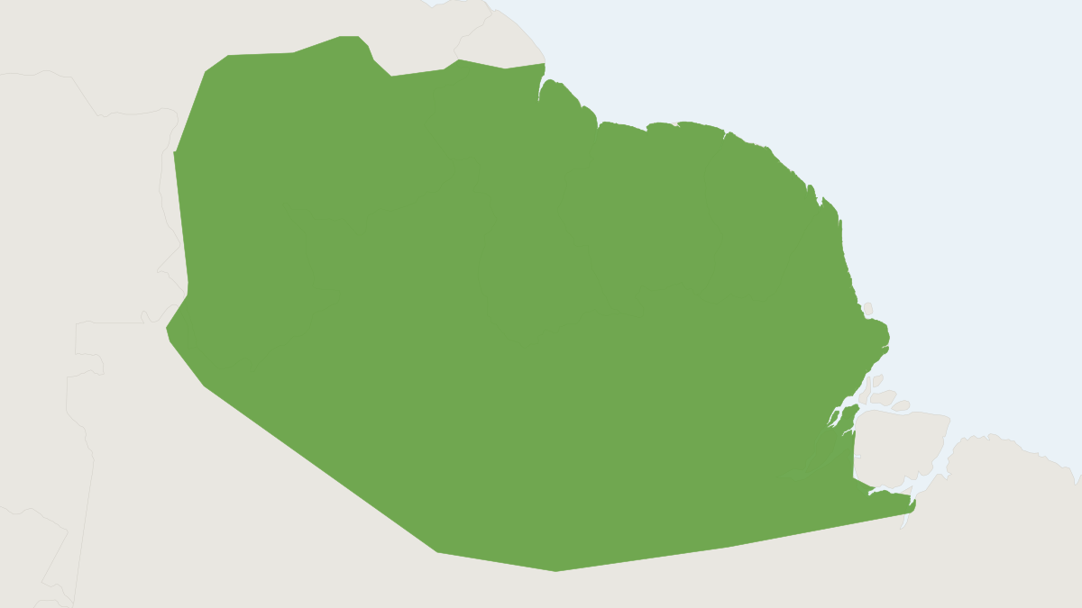 Range map of the Northern Red-sided Opossum (Monodelphis brevicaudata)