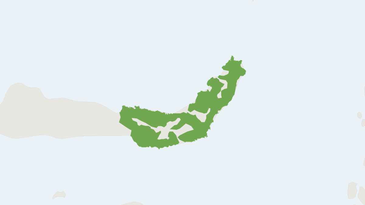 Range map of the Northern Sulawesi Spiny Rat (Echiothrix leucura)