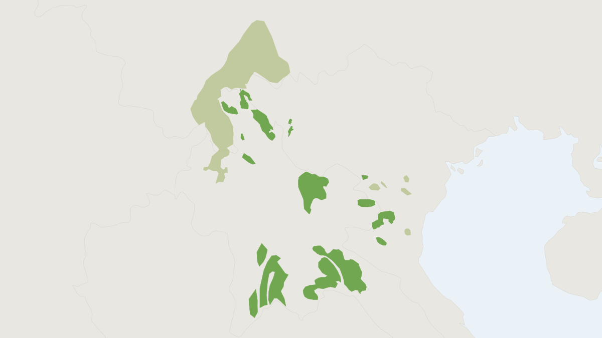 Range map of the Northern White-cheeked Gibbon (Nomascus leucogenys)