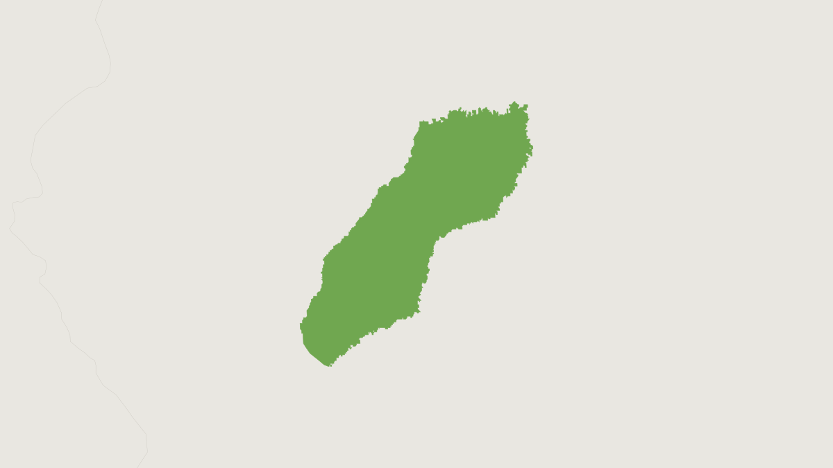 Range map of the Novaes' Bald-headed Uacari (Cacajao novaesi) covering Brazil