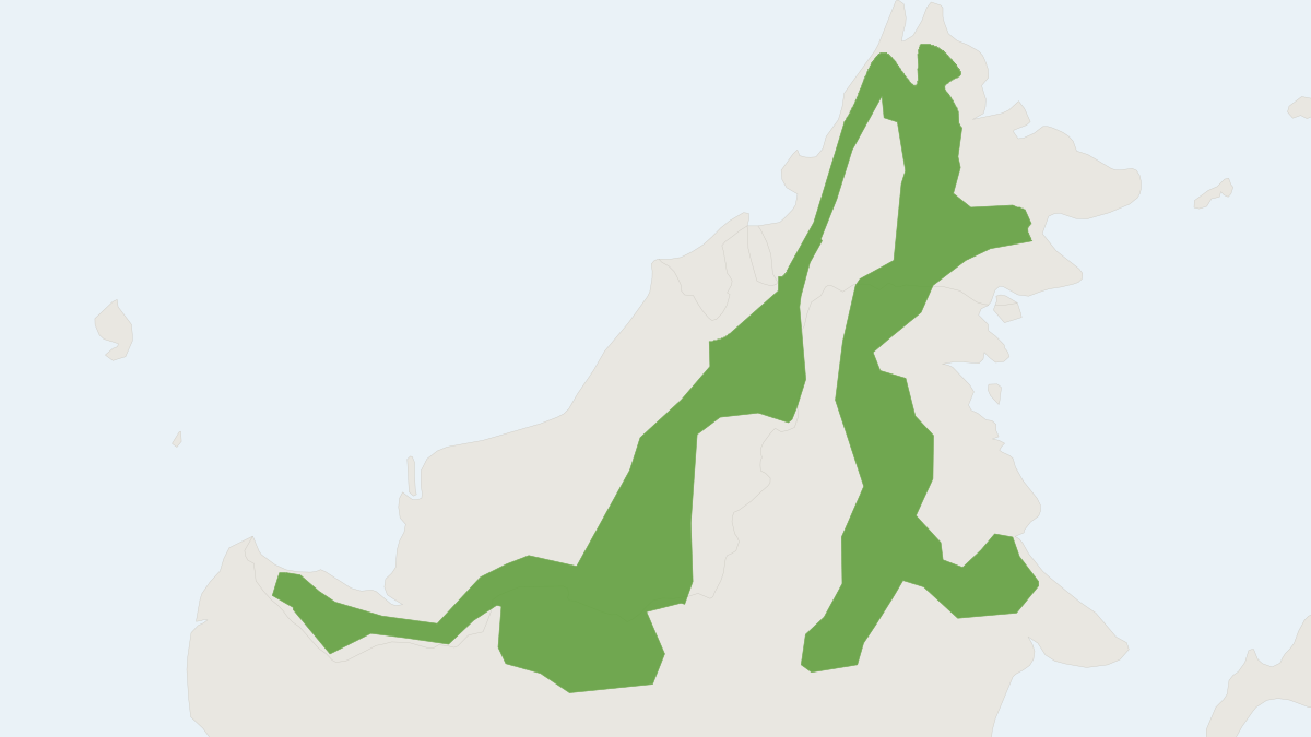Range map of the Ochraceous-bellied Bornean Maxomys (Maxomys ochraceiventer)