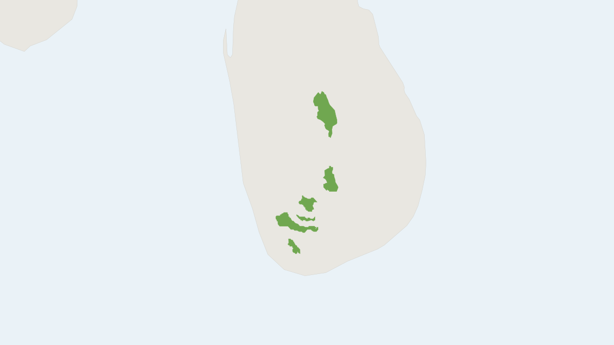 Range map of the Ohiya Rat (Srilankamys ohiensis)