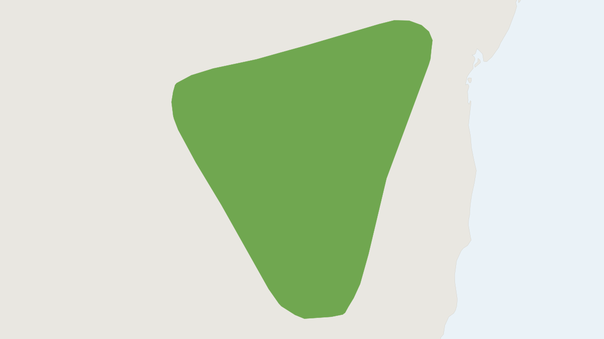 Range map of the Oligoryzomys rupestris (Oligoryzomys rupestris)