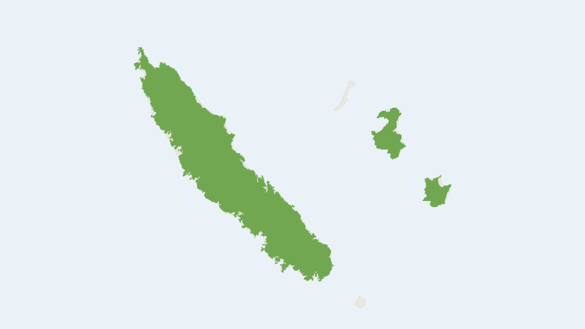 Range map of the Ornate Flying Fox (Pteropus ornatus)