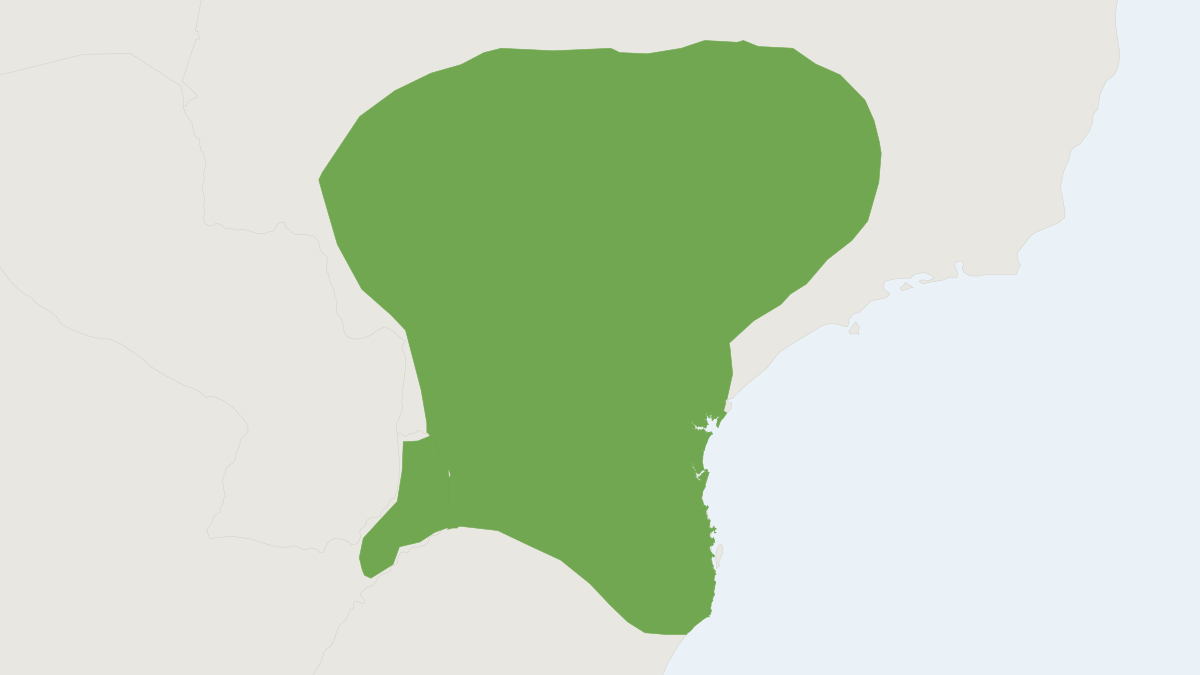 Range map of the Oxymycterus quaestor (Oxymycterus quaestor)