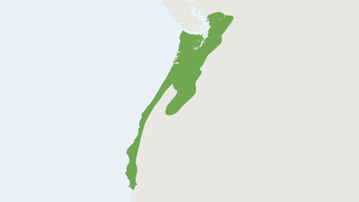 Range map of the Pacific Jumping Mouse (Zapus trinotatus)