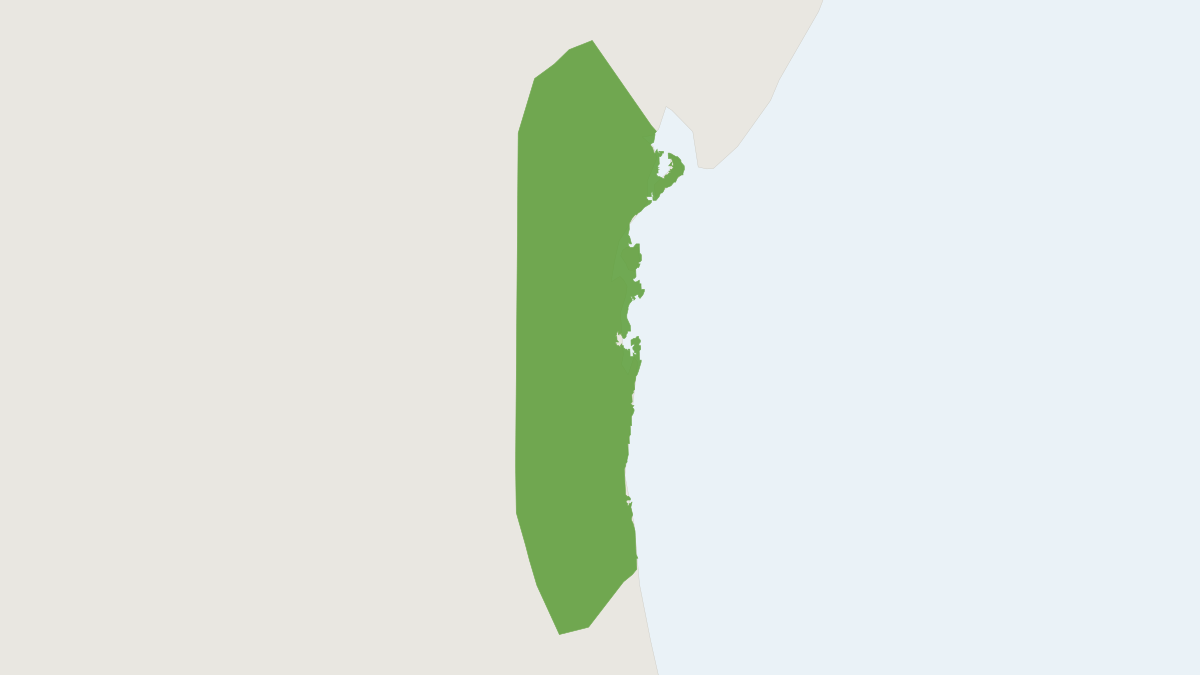 Range map of the Painted Tree-rat (Callistomys pictus)