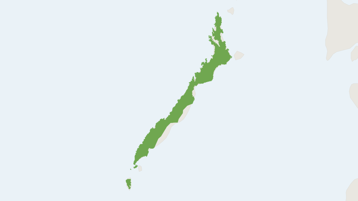 Range map of the Palawan Flying Squirrel (Hylopetes nigripes)