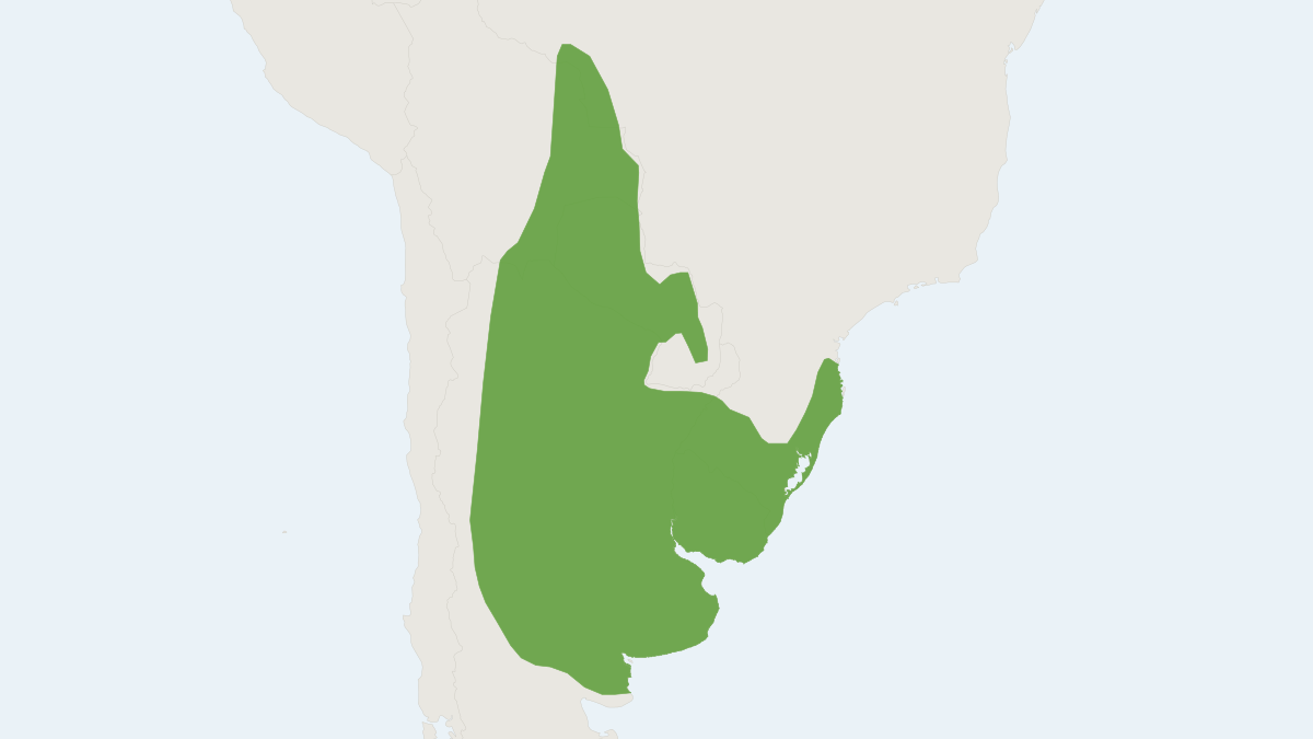 Range map of the Pampas Fox (Lycalopex gymnocercus)