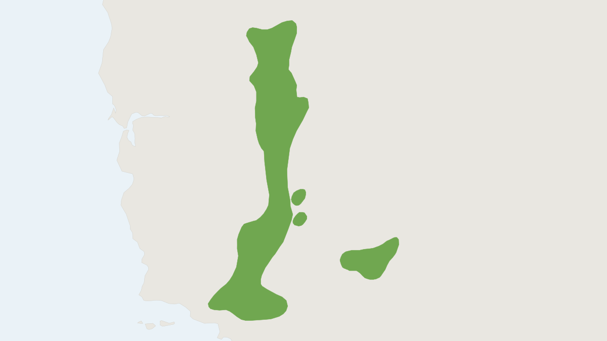 Range map of the Panamint Kangaroo Rat (Dipodomys panamintinus)