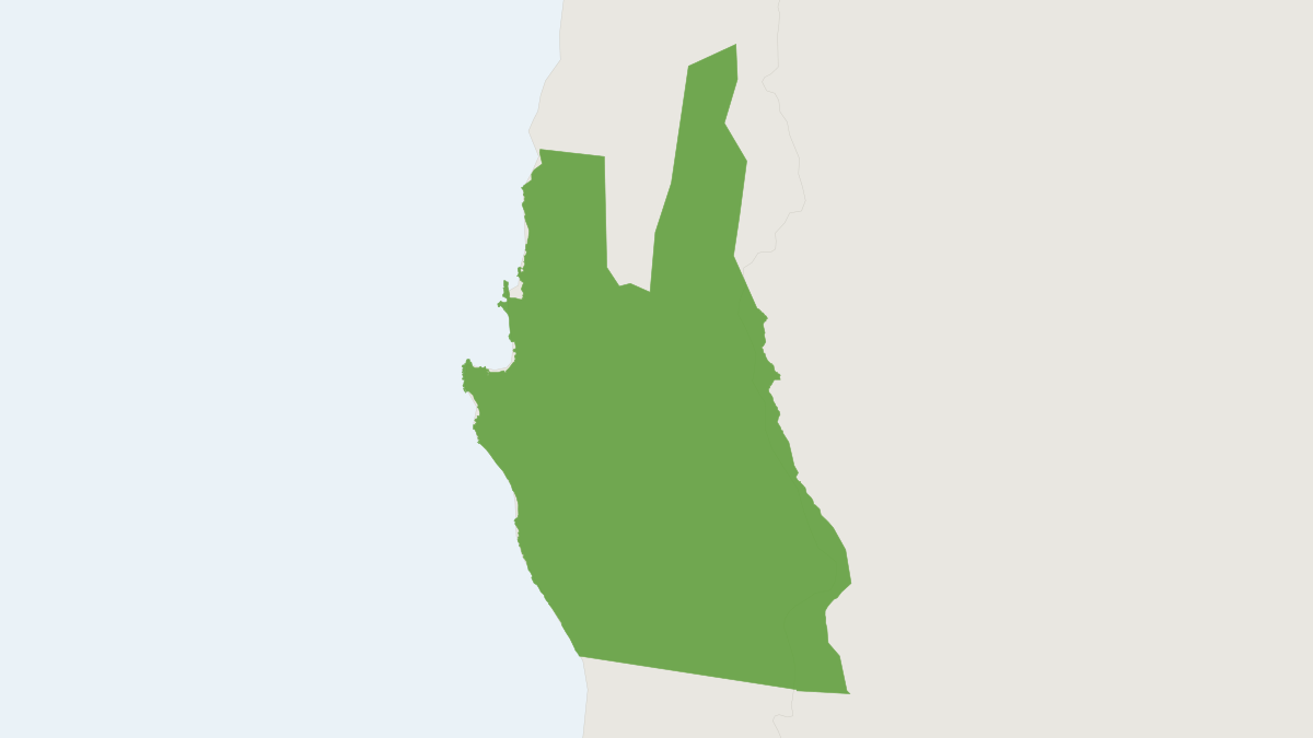Range map of the Pancho's Monito del Monte (Dromiciops bozinovici)