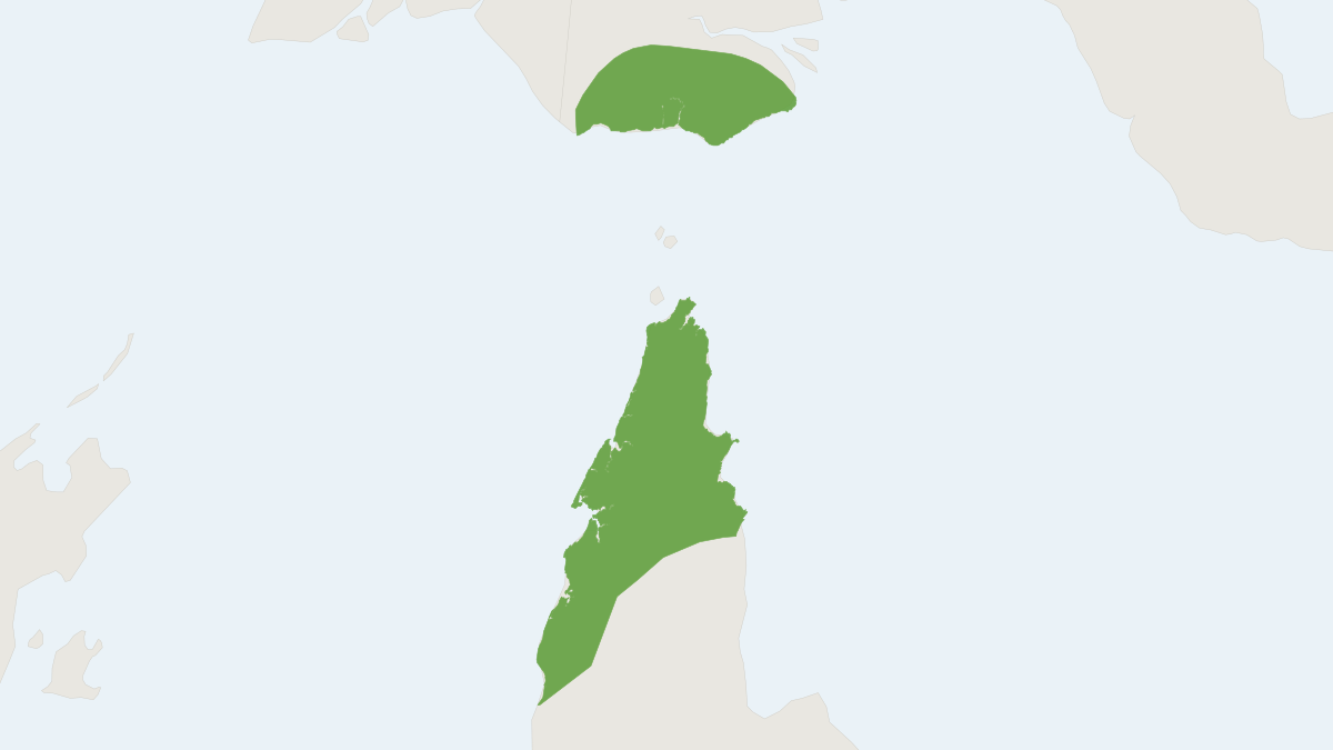 Range map of the Papuan Sheath-tailed Bat (Saccolaimus mixtus)