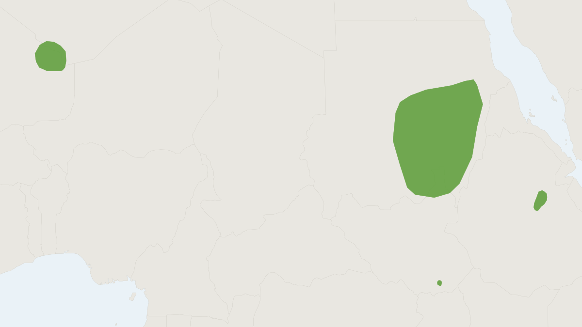 Range map of the Pasha Shrew (Crocidura pasha)