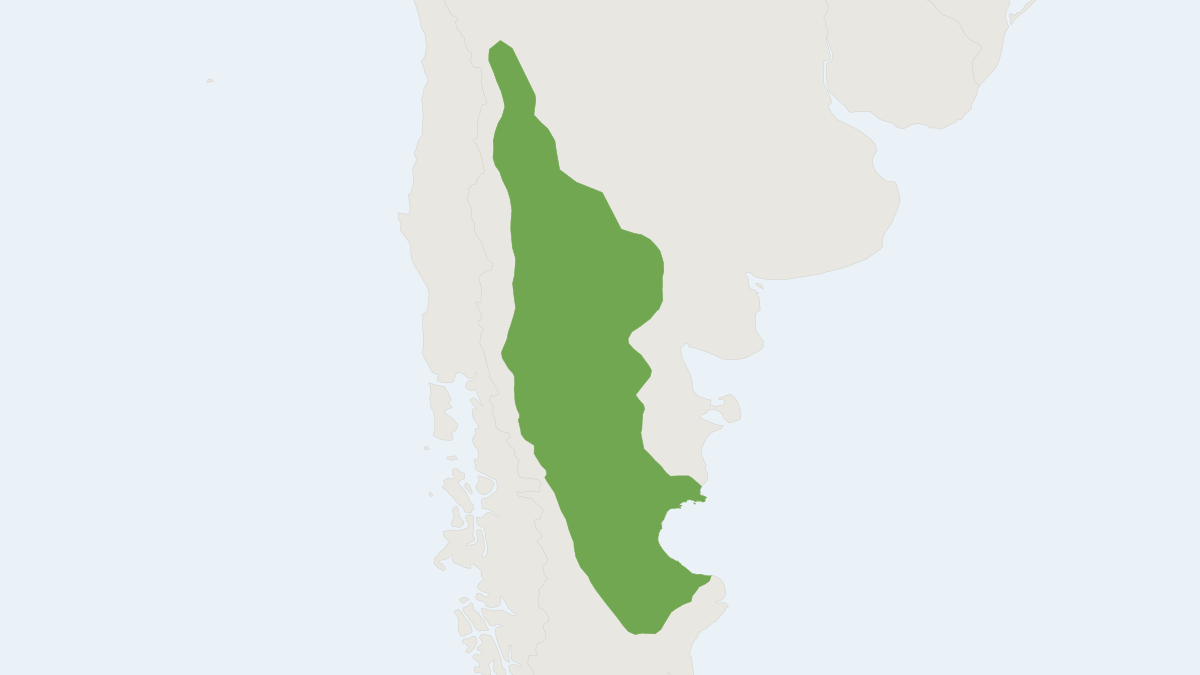 Range map of the Patagonian Opossum (Lestodelphys halli)