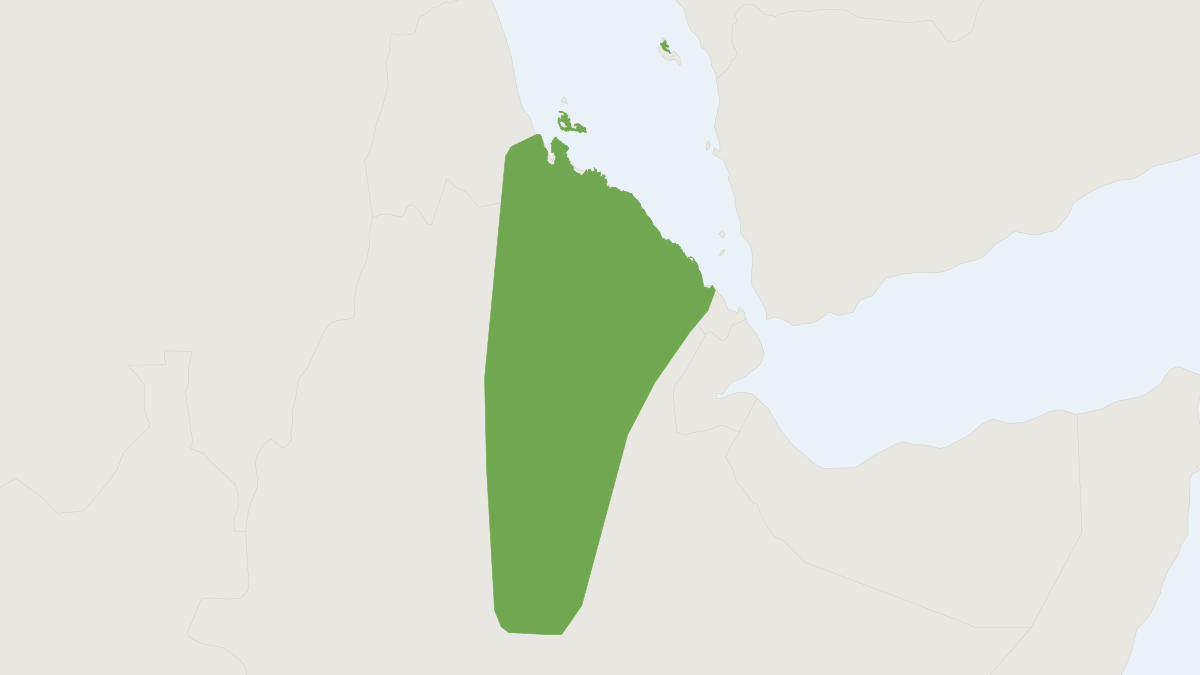 Range map of the Patrizi's Trident Leaf-nosed Bat (Asellia patrizii) covering Djibouti, Ethiopia and Somalia