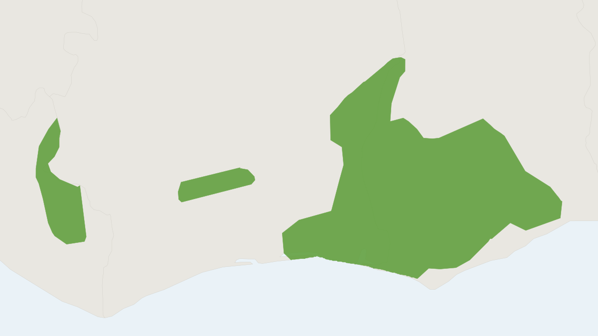 Range map of the Pel's Flying Squirrel (Anomalurus pelii) covering Cameroon, Democratic Republic of the Congo and Equatorial 