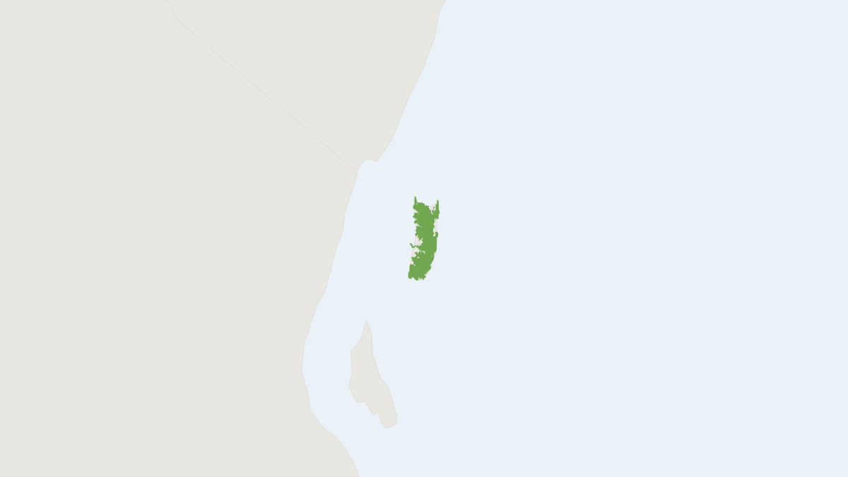 Range map of the Pemba Flying Fox (Pteropus voeltzkowi)
