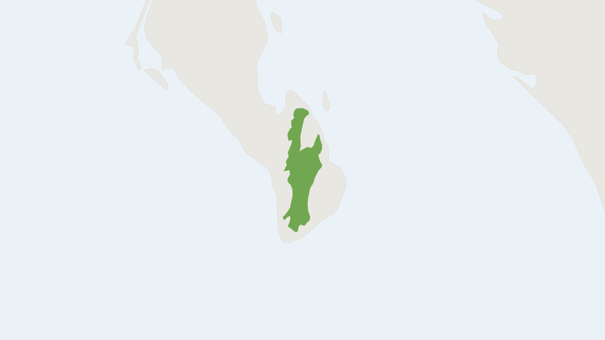 Range map of the Peninsular Myotis (Myotis peninsularis)